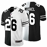 Nike Patriots 26 Sony Michel Black And White Split Vapor Untouchable Limited Jersey Dyin,baseball caps,new era cap wholesale,wholesale hats
